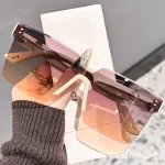 عینک آفتابی زنانه مدل Chanel Style با دسته نگین‌دار کد A116