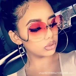 عینک آفتابی زنانه بدون فریم با لنز اقیانوسی کد A123